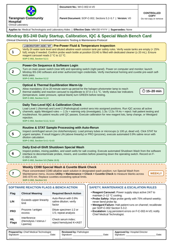 Work Instructions — Bench Cards preview
